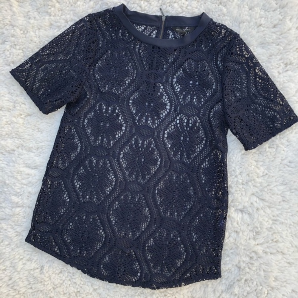 Banana Republic Navy Blue Lace XS Top